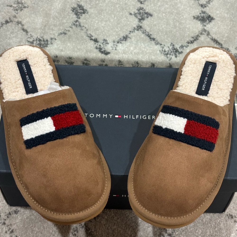 Tommy Hilfiger Brown Slippers
